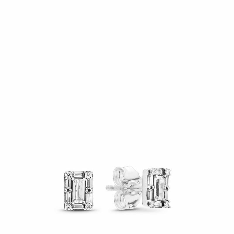 Pandora Luminous Ice Stud Earrings - Sterling Silver/Cubic Zirconia - Canada | LR2129IP